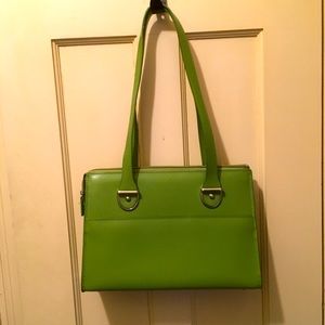 Jack Georges green leather Handbag